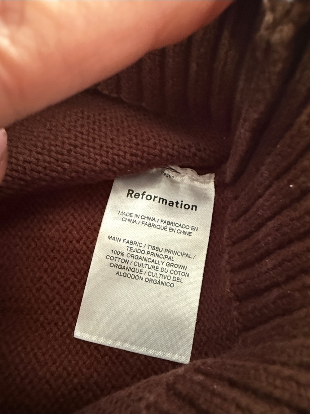 Reformation Brown cotton Knit Crop Tank vest - Picture 3 of 4